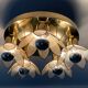 Vintage ceiling lamp in brass and mother-of-pearl 60s-70s