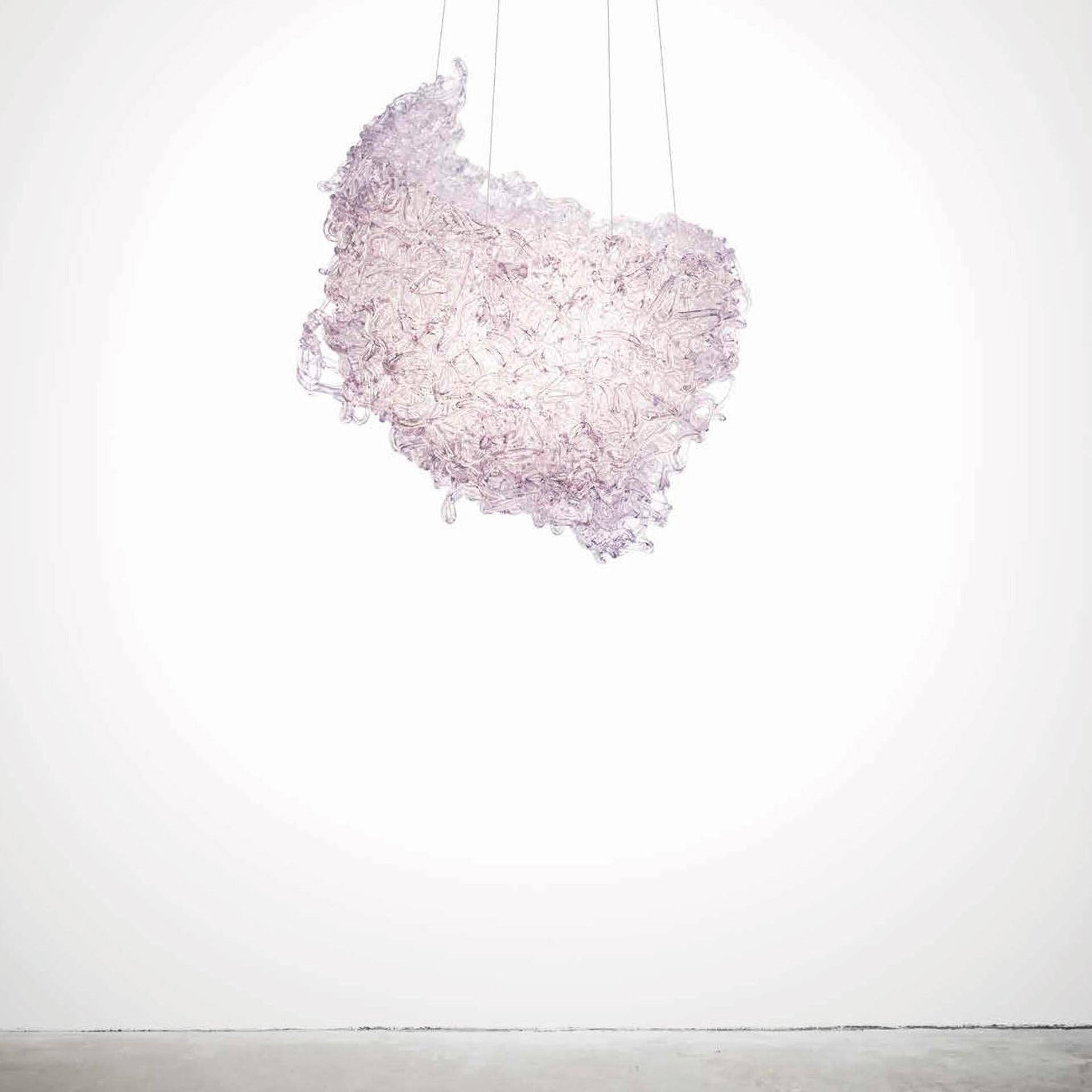 Pink Resin Chandelier Mod Supernova by Jacopo Foggini