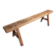 Rustic old wooden bench – early 20th century – seat in solid pine and base in chestnut.