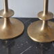 Pair of vintage Scandinavian brass candle holders