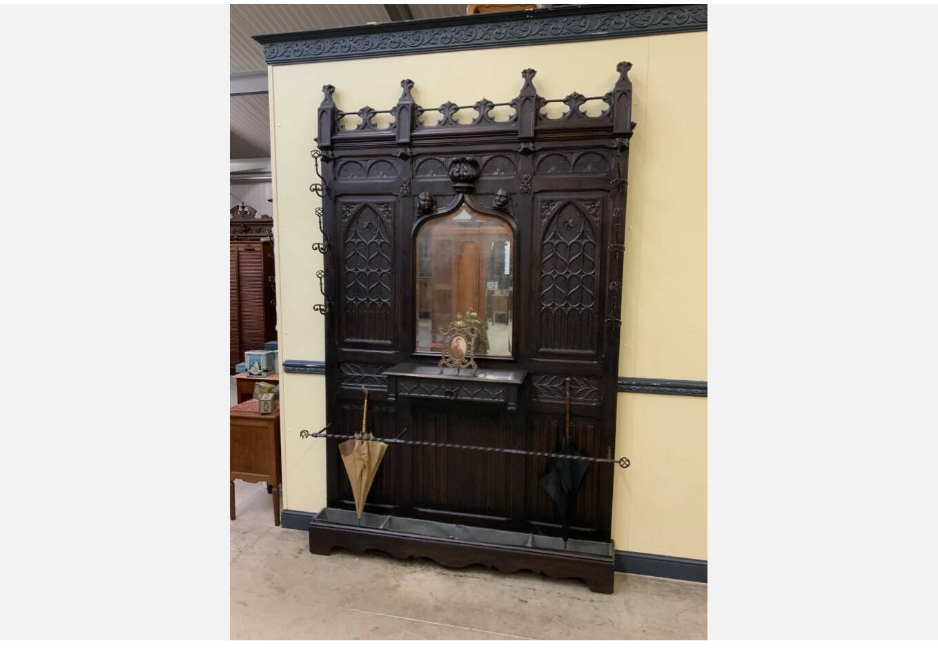 Antique Imposing Neo-Gothic Lavish Wardrobe