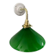 Applique murale vintage en opaline verte