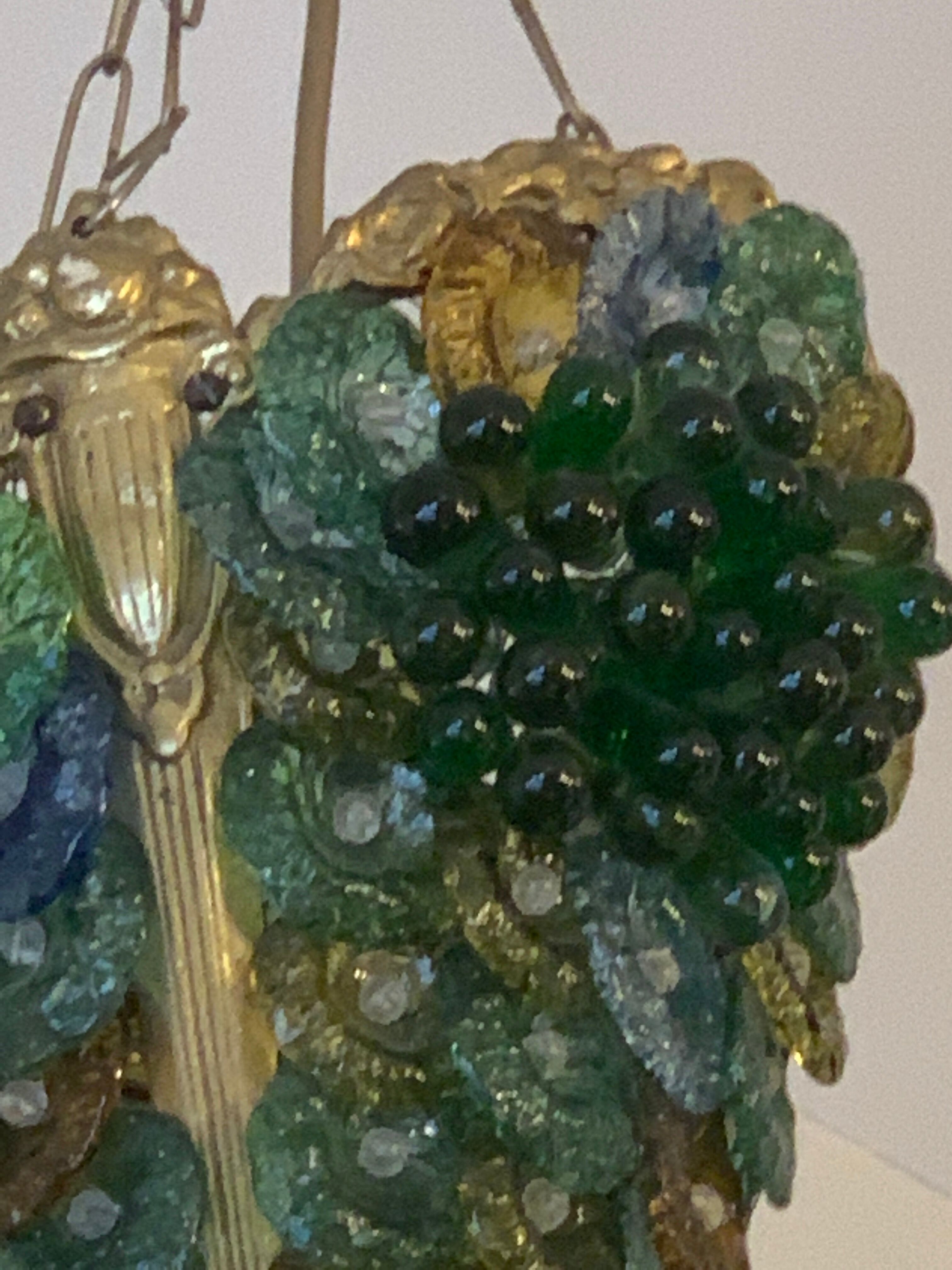 Chandelier in Italian glass paste Murano art deco