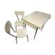 Table et chaises en formica blanc