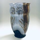 Vintage Studio Art Pottery Owl Decanter Jug by Tavares, 1970s