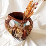 Multicolored asymmetric vase vallauris