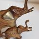 Iron and brass elephants