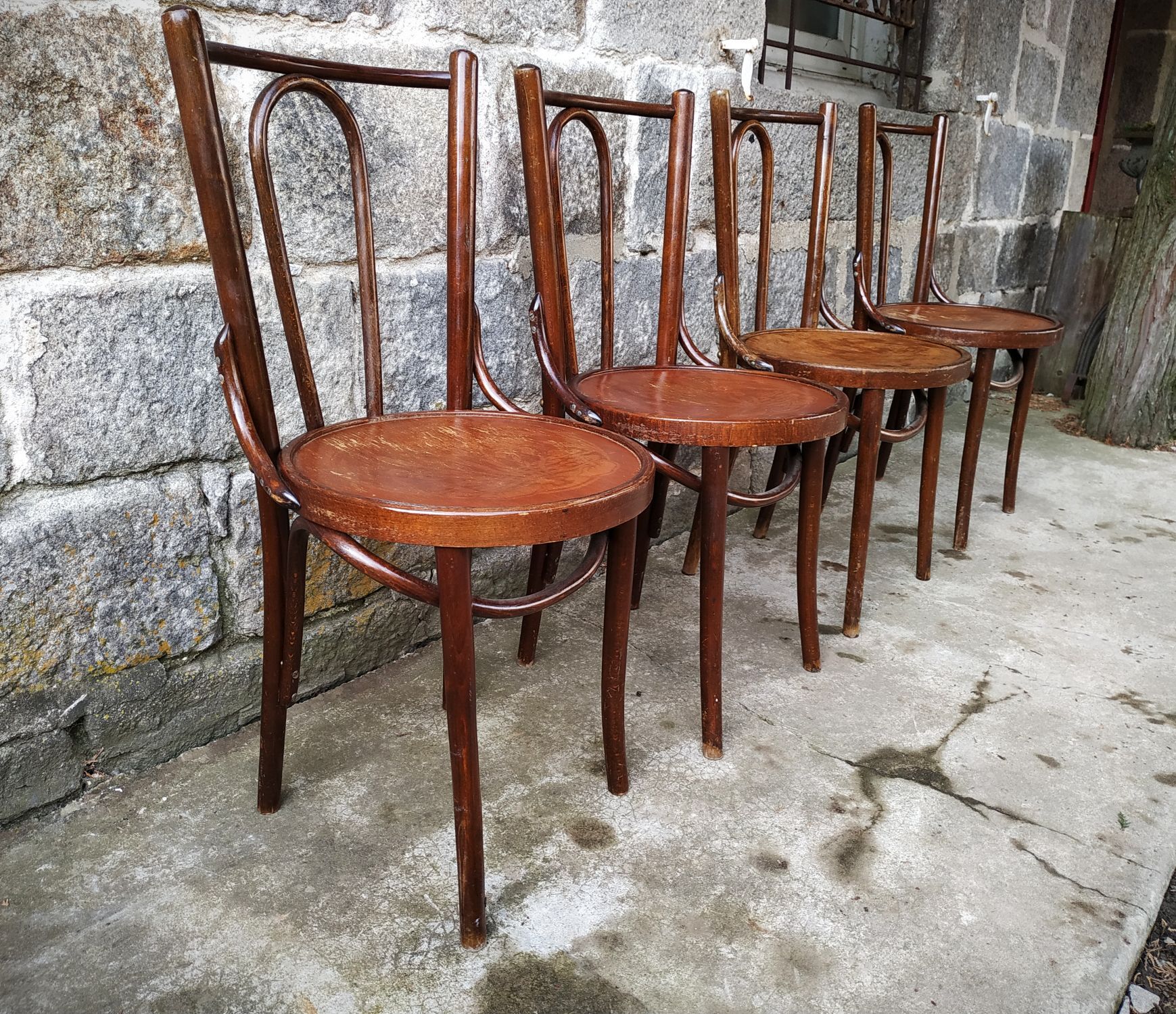 Series of four bistro chairs