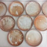 Series 18 dessert plates artisanal sandstone 60s
