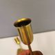 A set of "tulip" wall lamps in golden colored metal. Danish 1970-80s