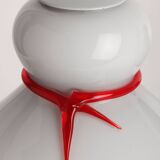 Lampe Murano grise et rouge