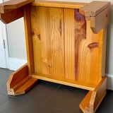 Table basse vintage pin massif