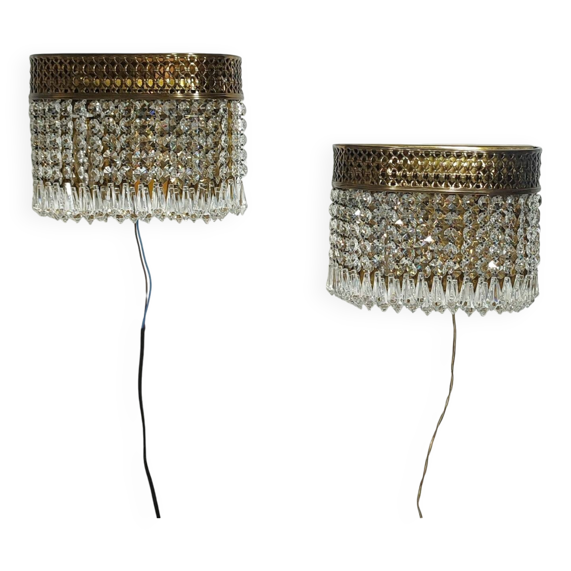 Par de lámparas de pared. España, 1960s.