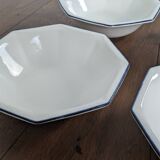 Set de 4 assiettes creuses octogonales par Johnson Brothers