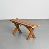 Assembly work, pine bench circa 1980