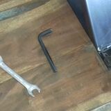 Table with raw solid top