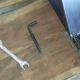 Table with raw solid top