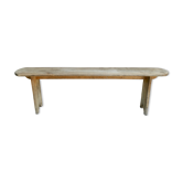 School bench in light, raw wood, 144 cm