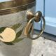 French Cloisonné Champagne Bucket with Fruit Garland & Brass Handles