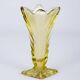 Art Deco Pink, Yellow and Orange Glass Vases, Bohemia, Set of 3