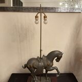 Large vintage horse plight in tin, H103 cm