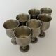 Set of 7 Vintage KTS Svenskt Tenn Handmade Pewter Goblet