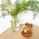 Glazed pottery candle holder