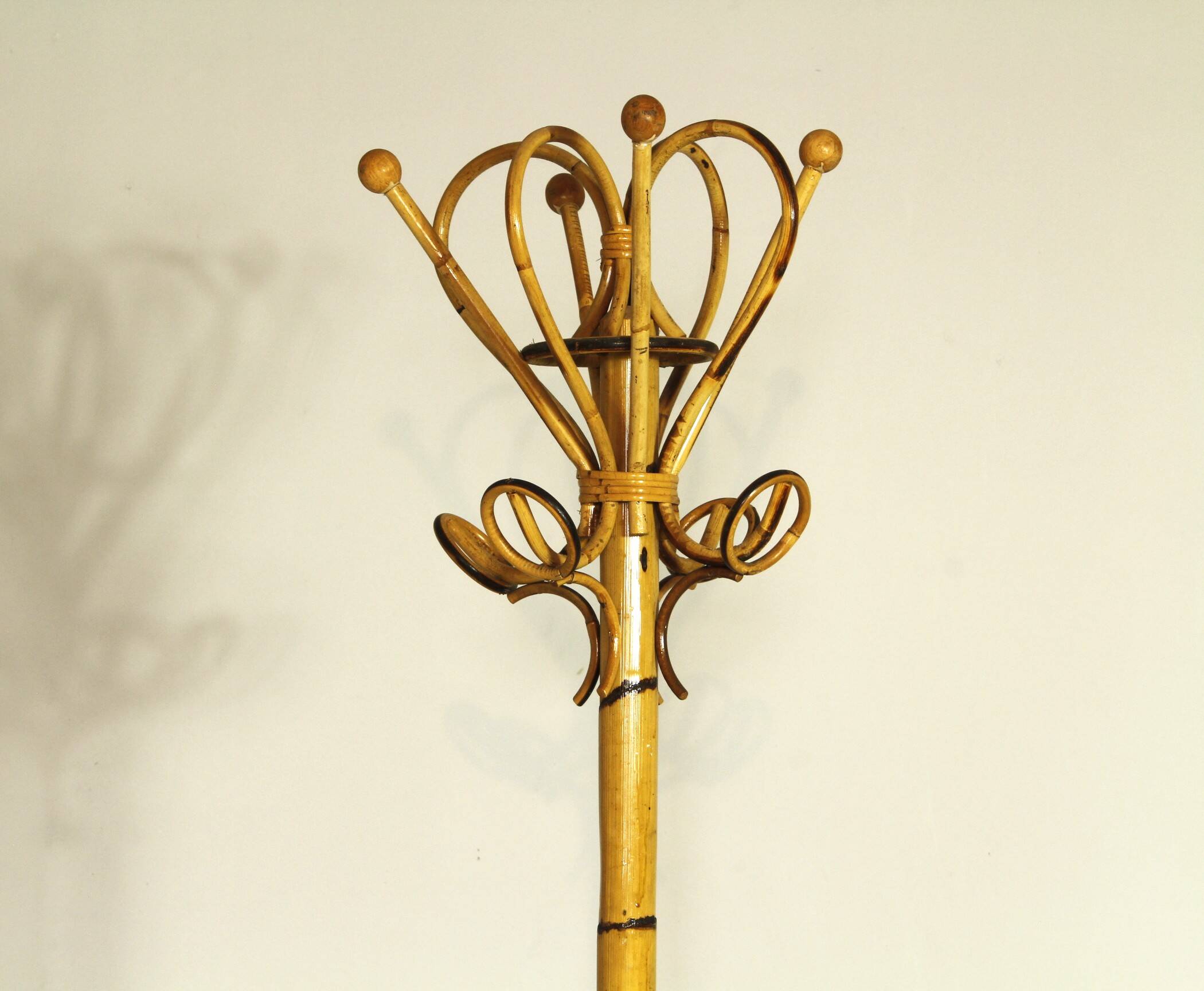 Porte-manteau en bambou, années 1970