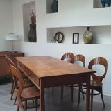 Ensemble table de ferme et 6 chaises Mouettes de Baumann