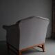 Fauteuil lounge gris bouclé | Suède | Années 1940
