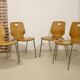 Set of 4 stackable chairs in plywood