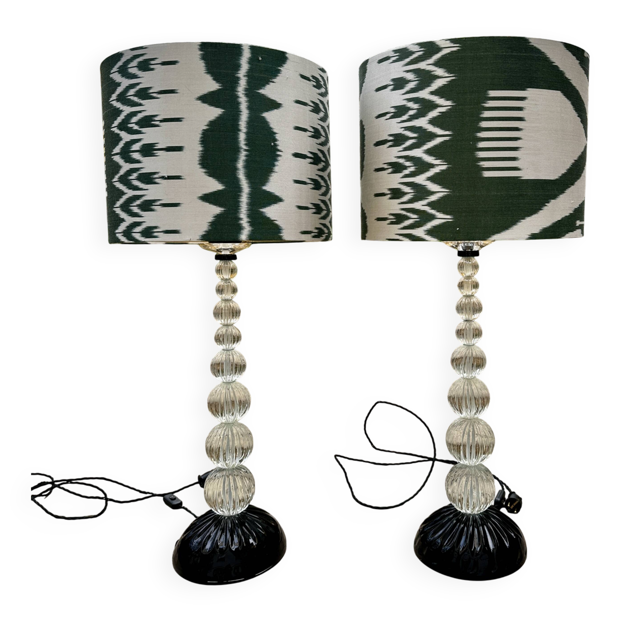 Pair of Antique Murano Lamps