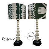 Pair of Antique Murano Lamps