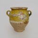 Magnificent glazed yellow confit pot, south-west of France. 19th century.