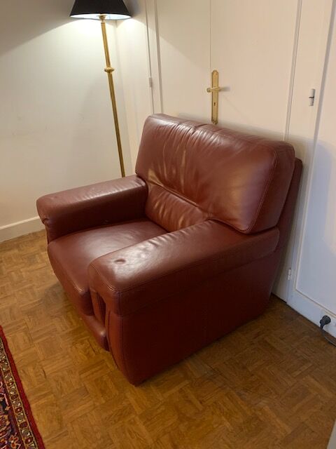 Pair of leather armchairs