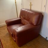 Pair of leather armchairs