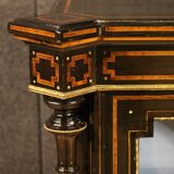 19th century English inlaid display cabinet