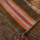 Light Orange & Red Turkish Runner Rug, 87x410Cm