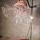lampe de bureau laiton 1900 patine superbe 54x30 avec tulipe dentelle trans