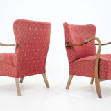 1940s Alfred Christensen Pair of Danish Low Back Easy Chairs