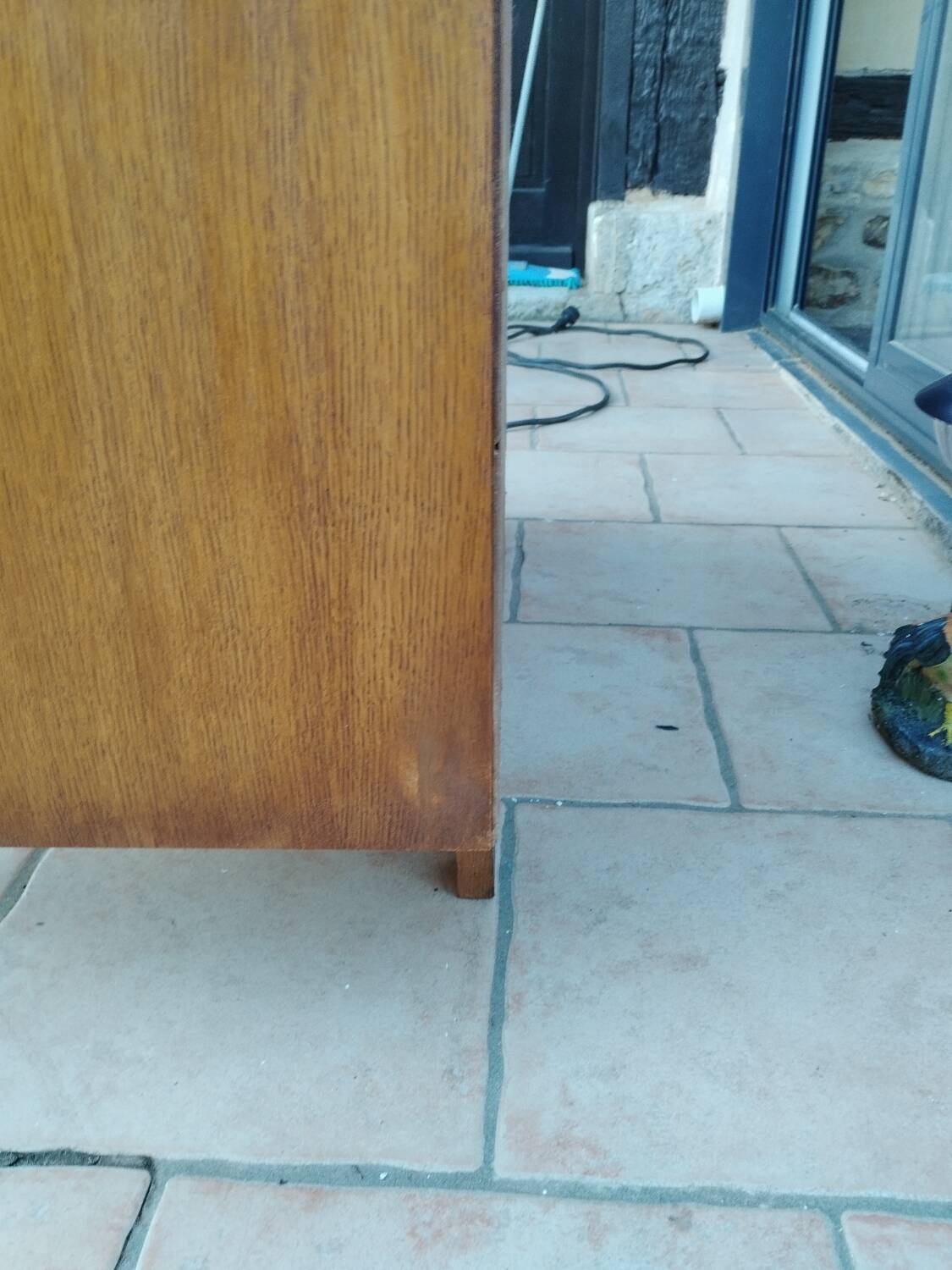 Old vintage chest of drawers with compass feet