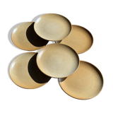 Set of 6 stoneware dessert plates
