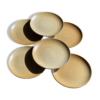 Lot de 6 assiettes à dessert en grès