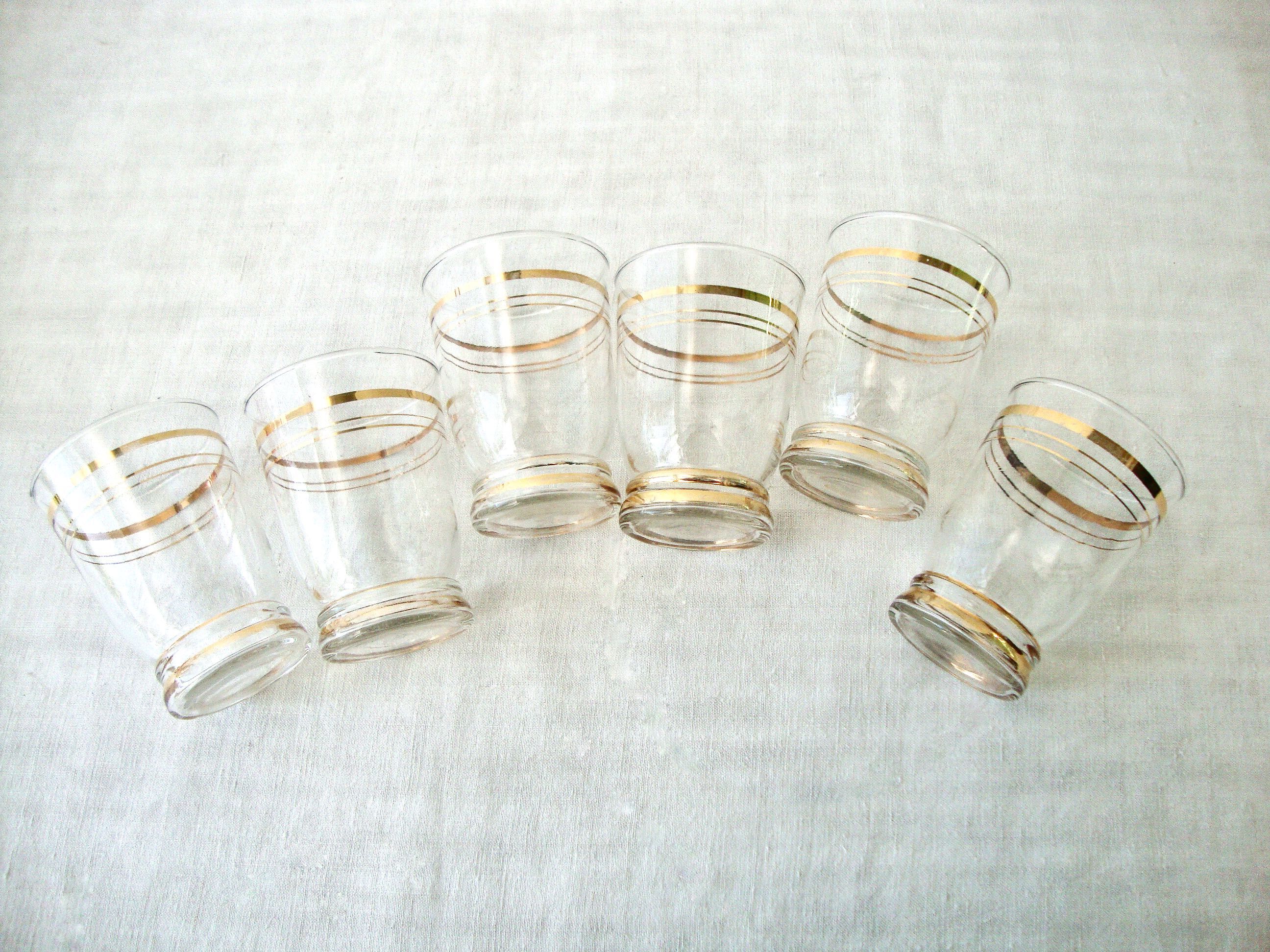 Set of 6 vintage water glasses