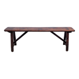 Old bench in firm country wood