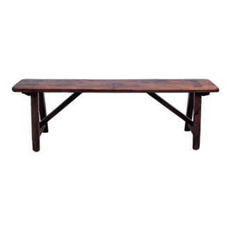 Banc ancien en bois de campagne ferme