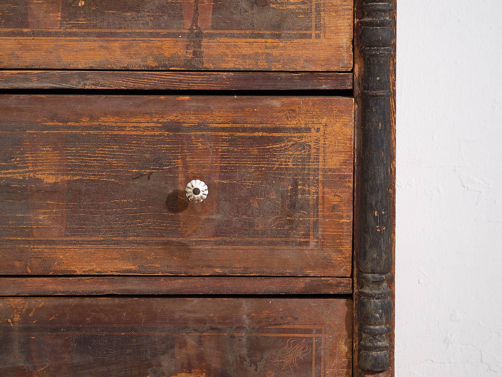 Antique chest of drawers with porcelain handles (c.1920) #77