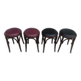 Suite de 4 tabourets de bistrot (assises neuves)