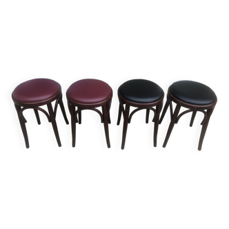 Suite de 4 tabourets de bistrot (assises neuves)