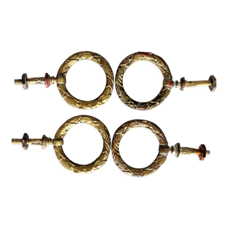 Louis xvi drawer handle in bronze with their nut